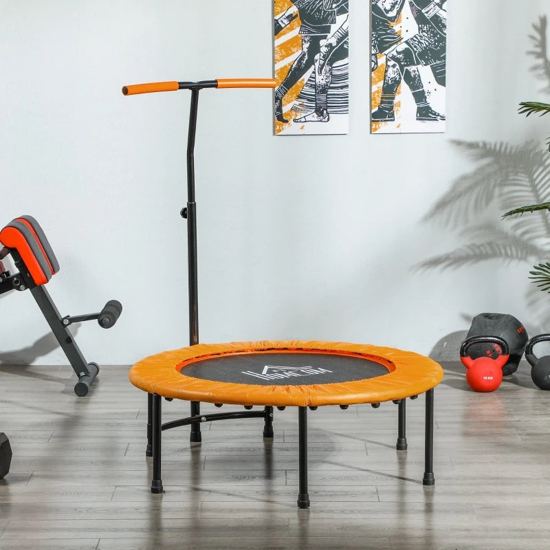PINGGO 40" Fitness Trampoline with Adjustable Handle, Rebounder Trampoline,Mini Jumper for Indoor Exercise Workout, For AdultS