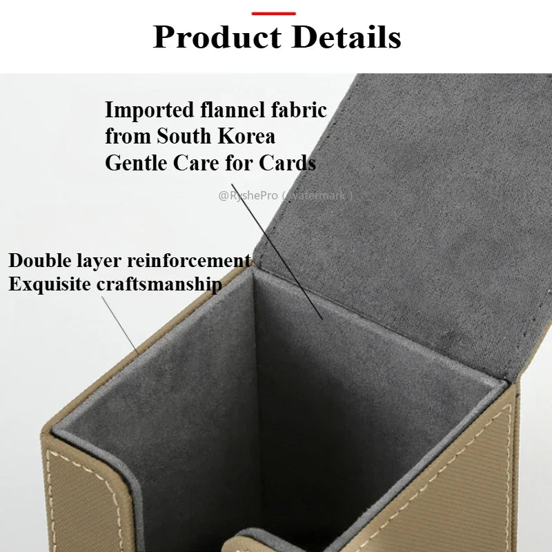 Trading Card Storage Box for 100+Single Sleeved Cards with 2 Dividers Commander Deck Box Compatible with Mtg Card Case