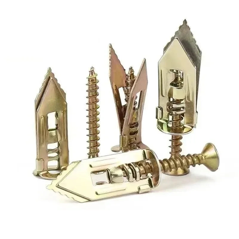 Self Drilling Drywall Anchors Kit Heavy Duty Self-Tapping Screw Expansion Nail With Screws For Photo Frames Shelf Fixings Plugs