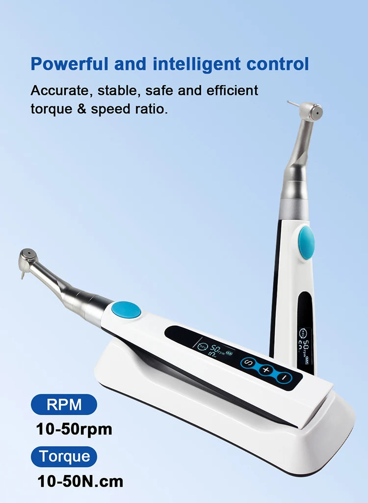 AZDENT Dental Implant Motor Electric Wireless Torque Driver Implant Torque Wrench with 16pcs Screwdrivers Contra Angle Motor