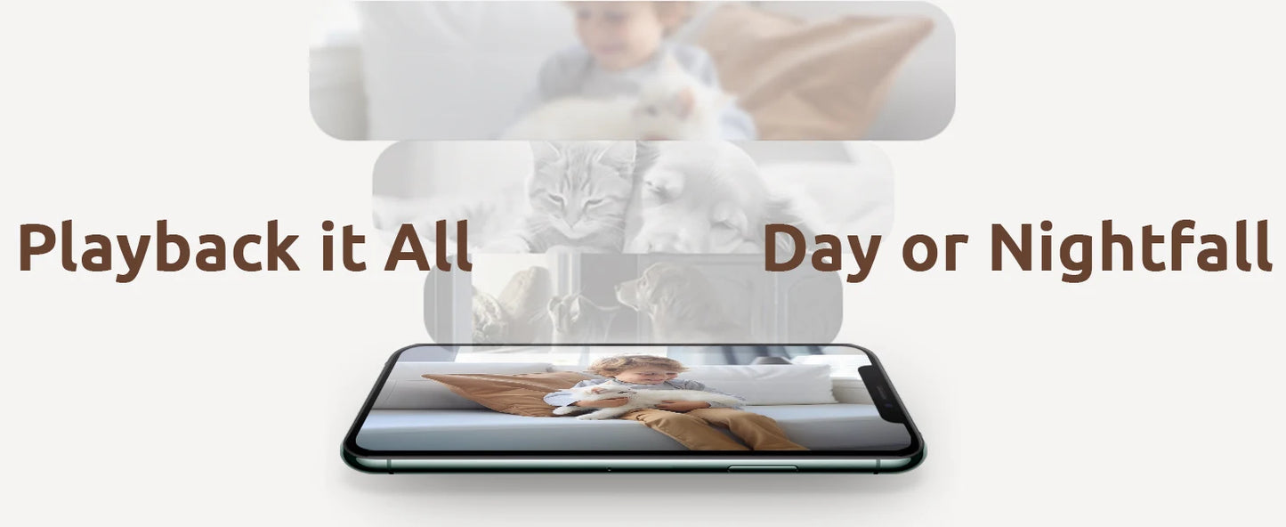 Pet Camera 2K, 360° Indoor Security Camera, Dog Camera with Phone App, PTZ Cameras for Home Security Indoor, No plug