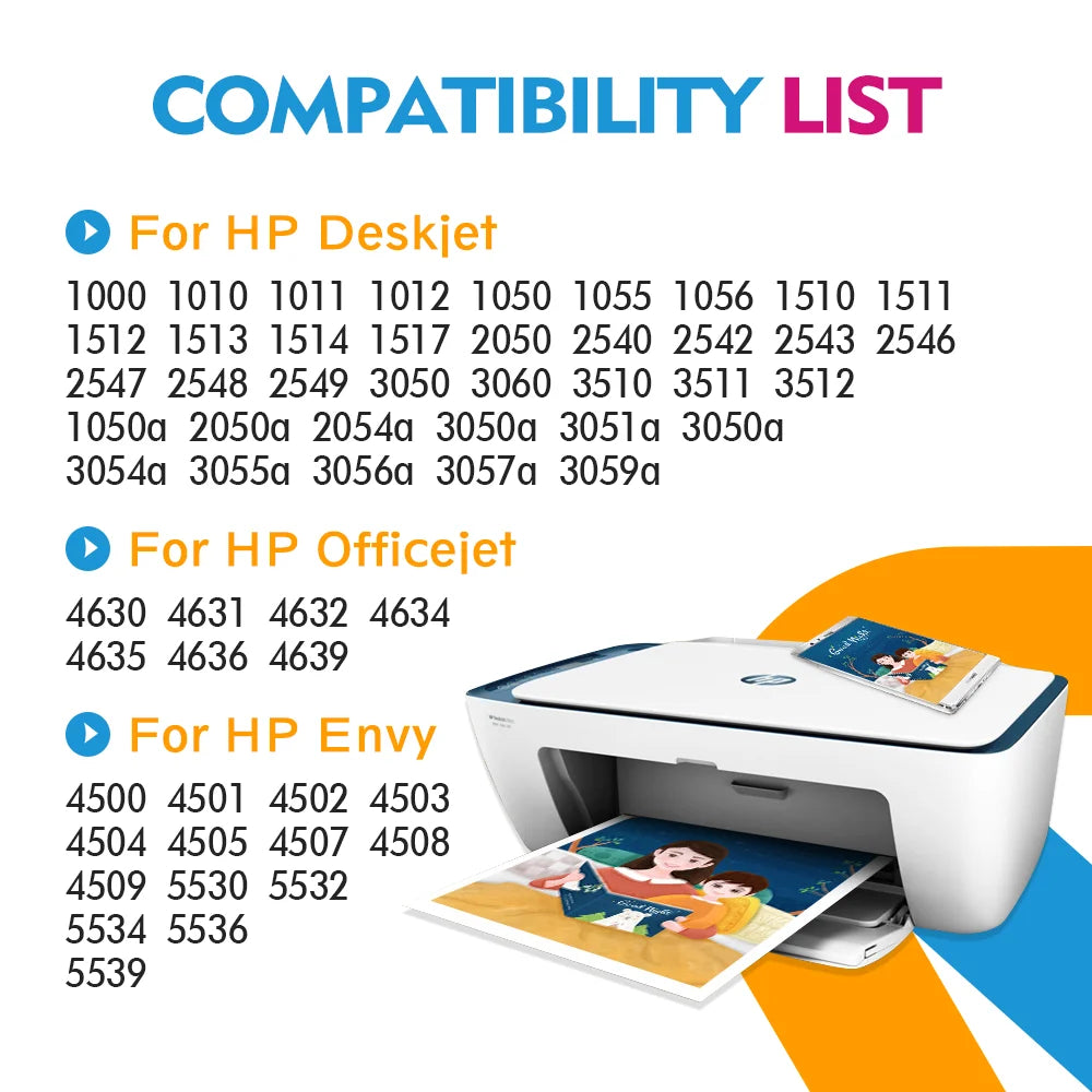 Alizeo Remanufactured For HP 301 301XL Ink Cartridge Compatible For HP301 Deskjet 2050 1000 1050 2510 3000 3054 Envy 4500 4502