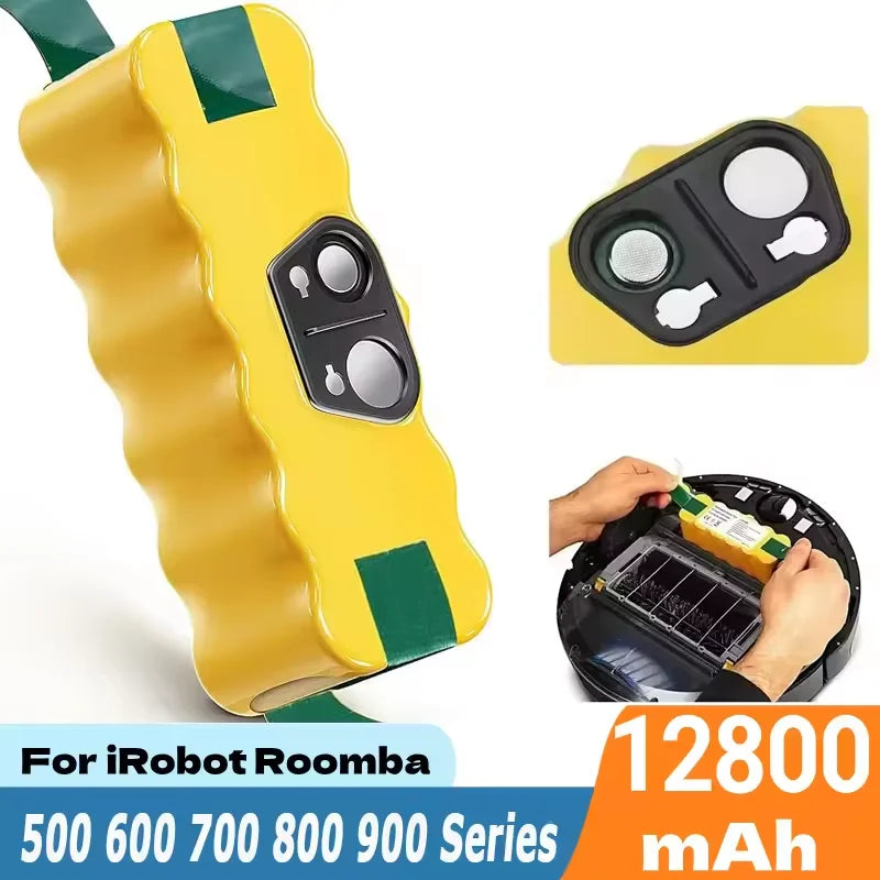 New 14.4V 12.8Ah Ni-MH Replacement Battery for irobot Roomba 500 600 700 800 900 Series 585 595 600 610 620 630 631 650 660 760