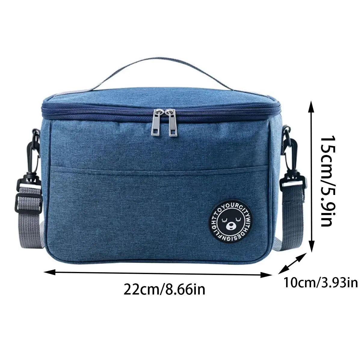 Thermal bag bento bag aluminum foil thickened lunch box thermal bag with rice shoulder strap bento bag one pack