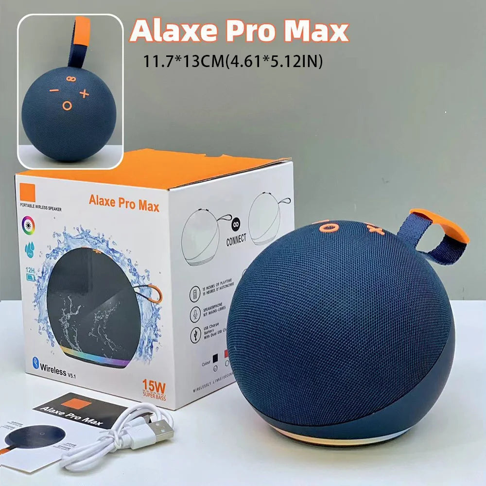 Alaxe Bluetooth Speaker Subwoofer compact and powerful outdoor indoor speaker with high-quality sound and a mini desktop design