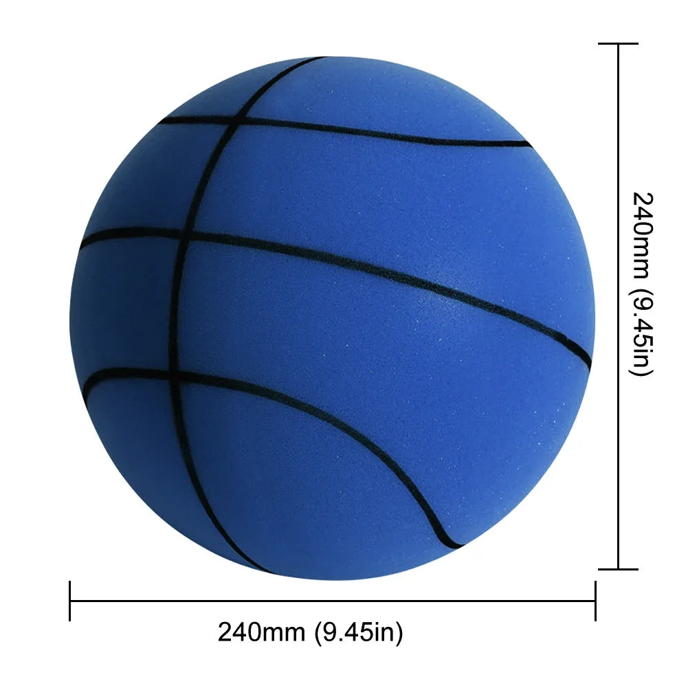 Kids Indoor Silent Basketball Ball 24/21/18cm High-Resilience Foam Silent Basketball Size 7 Lightweight Small Basketball Basket