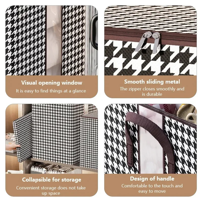 Organizer Clothes Storage Bags Large Capacity Quilt Moving Box Tote Bag Dustproof Clothing Wardrobe Home