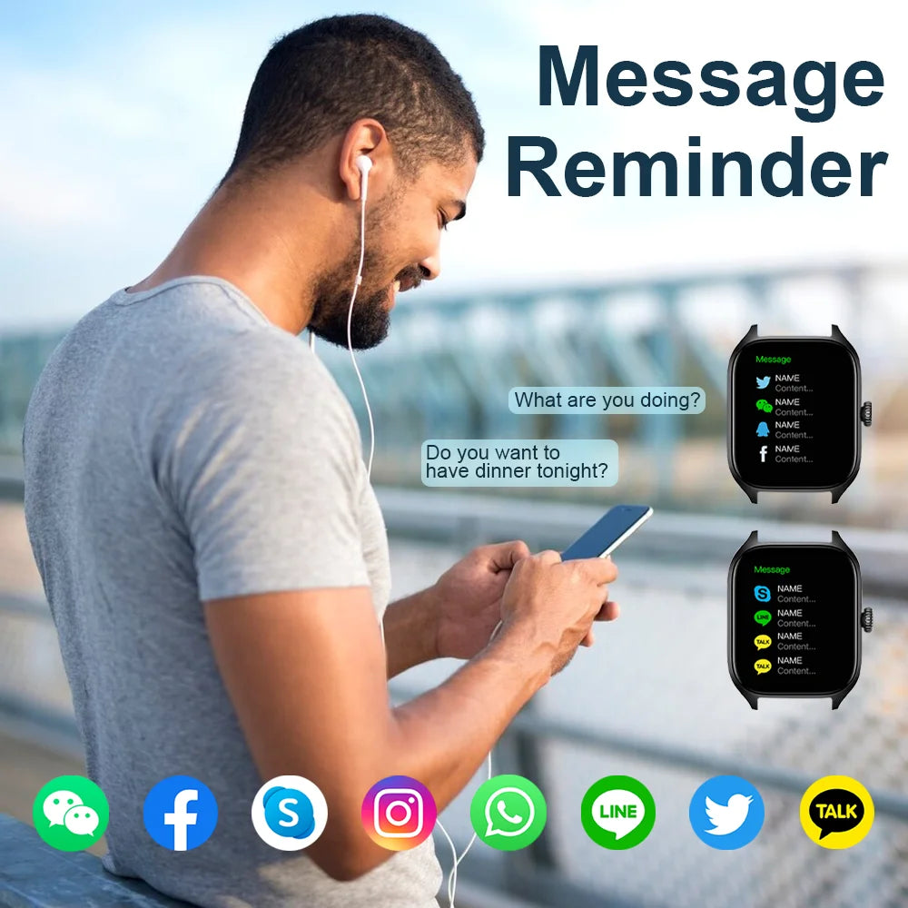LAXASFIT H9 and H6 Smartwatch Dial to Answer Calls Calorie Tracking Heart Rate Blood Oxygen Monitoring Bluetooth Smart Watch