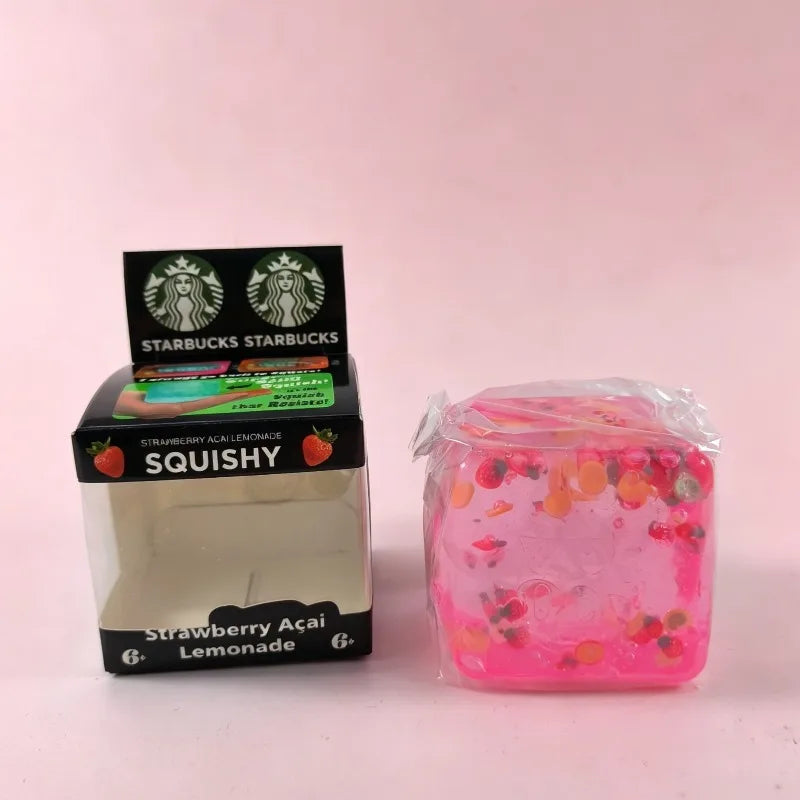 Needoh Nice Cube Dream Drop Jelly Cube Squish Toy Slow Rebound Desktop Ornament Non-toxic Antistress for Adults Kids Relax Gift