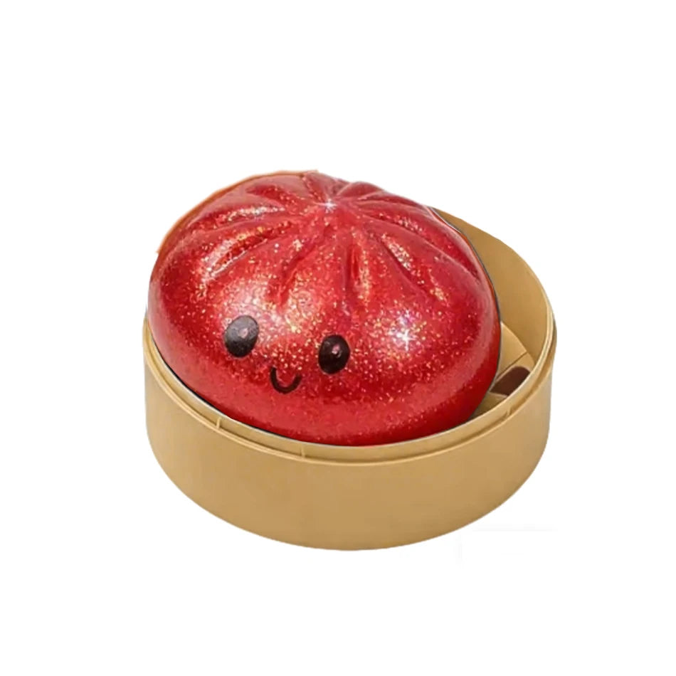 11 Styles Realistic Giant Dumpling Squeeze Toy With Bamboo Steamer Soft Dough Ball Decompression Fidget Toy Funny Creative Gift