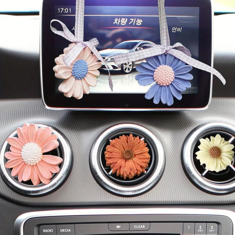 Daisy Silicone Scented Candle Mold Sunflower Candle Resin Crafting Mold for DIY Car Decor Handmade Chrysanthemum Drip Glue Gifts