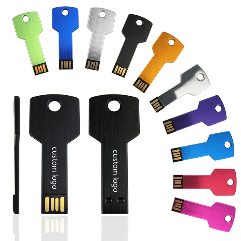 Colorful Key Usb Flash Drive 2.0 128GB Pendrive 4GB 8GB 16GB 32GB Engrave Gifts Memory Stick for Business(over 10pcs Free Logo)
