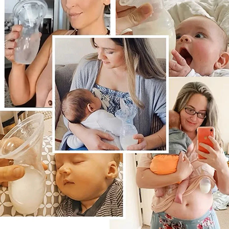 Baby Feeding Manual Breast Pump Partner Breast Collector Automatic Correction Breast Milk Silicone Pumps PP BPA Free