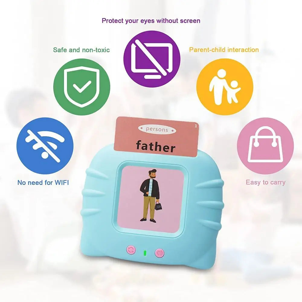 Educational Learning Talking Flash Cards Kindergarten Kids English Language Electronic Audio Book Learn English Words Toys