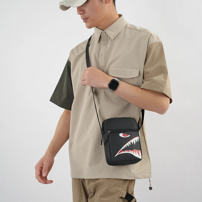 Men's Casual Oxford Shoulder Bag - Unisex Crossbody Phone Pouch with Adjustable Strap (Travel Waist Pack & Chest Bag)