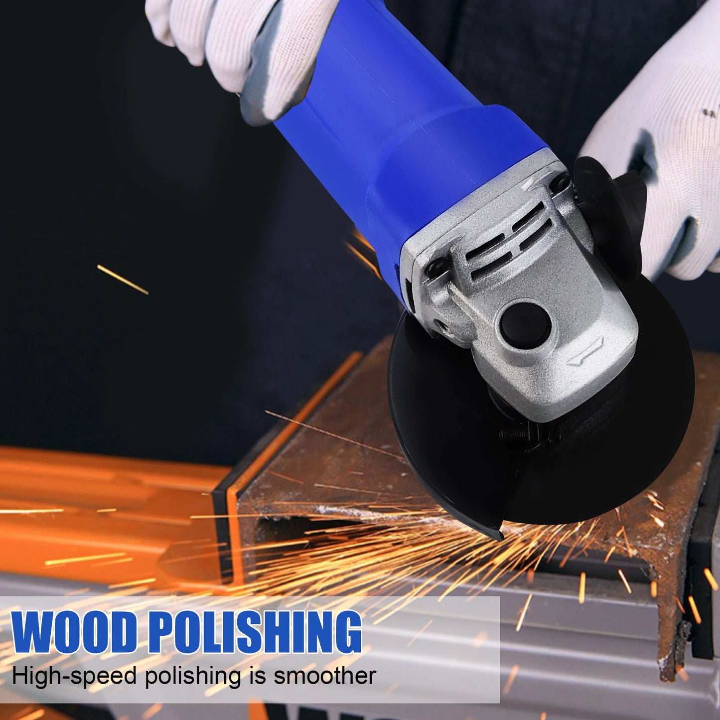 2000W Electric Angle Grinder, 115mm 4.5 inch Grinding Tool 12000 RPM, Wheel Disc for Metal,Tile Cutting and Grinding