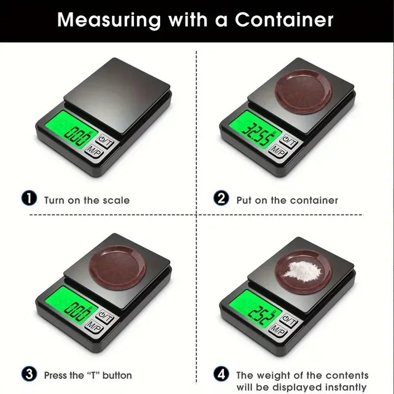 For Digital Weighing, Food and Jewelry, Kitchen Scale, High-precision Small Electronic Scale Precision Scale with Backlit LCD