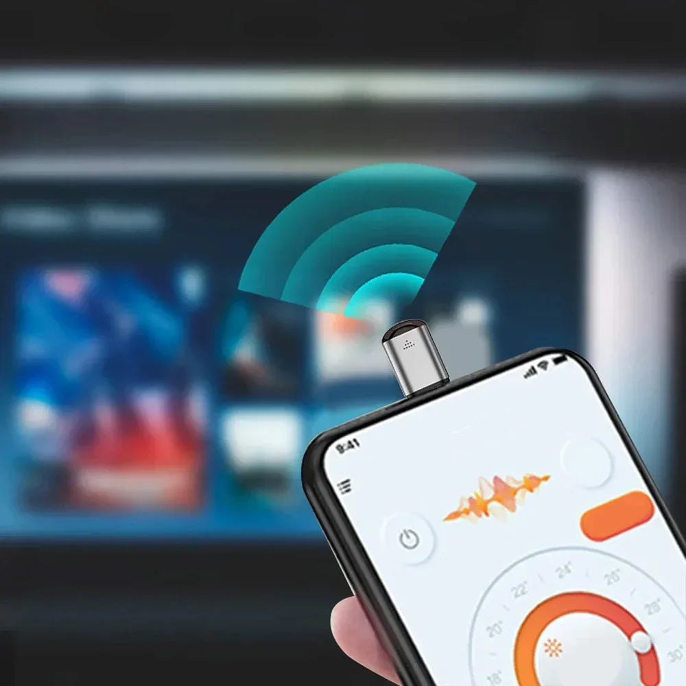 HOMEFISH Type C Smartphone Infrared Transmitter Control Smart App Control Adapter Infrared Remote Suitable for Television