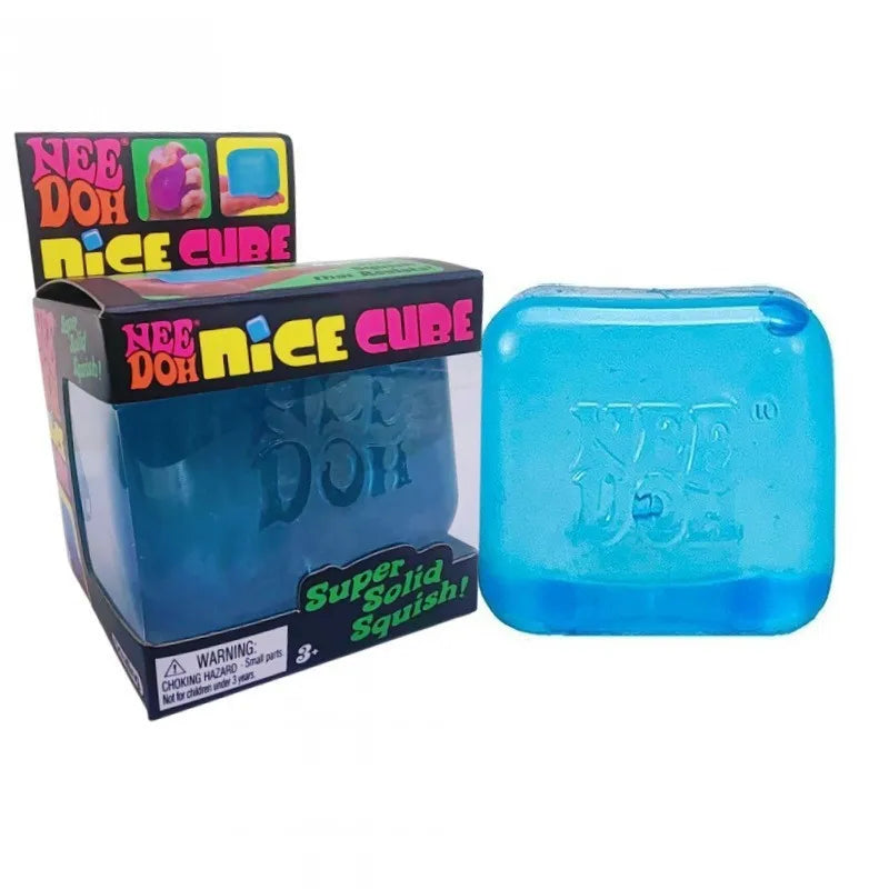 NeeDoh Jellyfish & Cube Squish Stress Relief Sensory Toy, Soft Gel Squeeze Toy for Kids and Adults