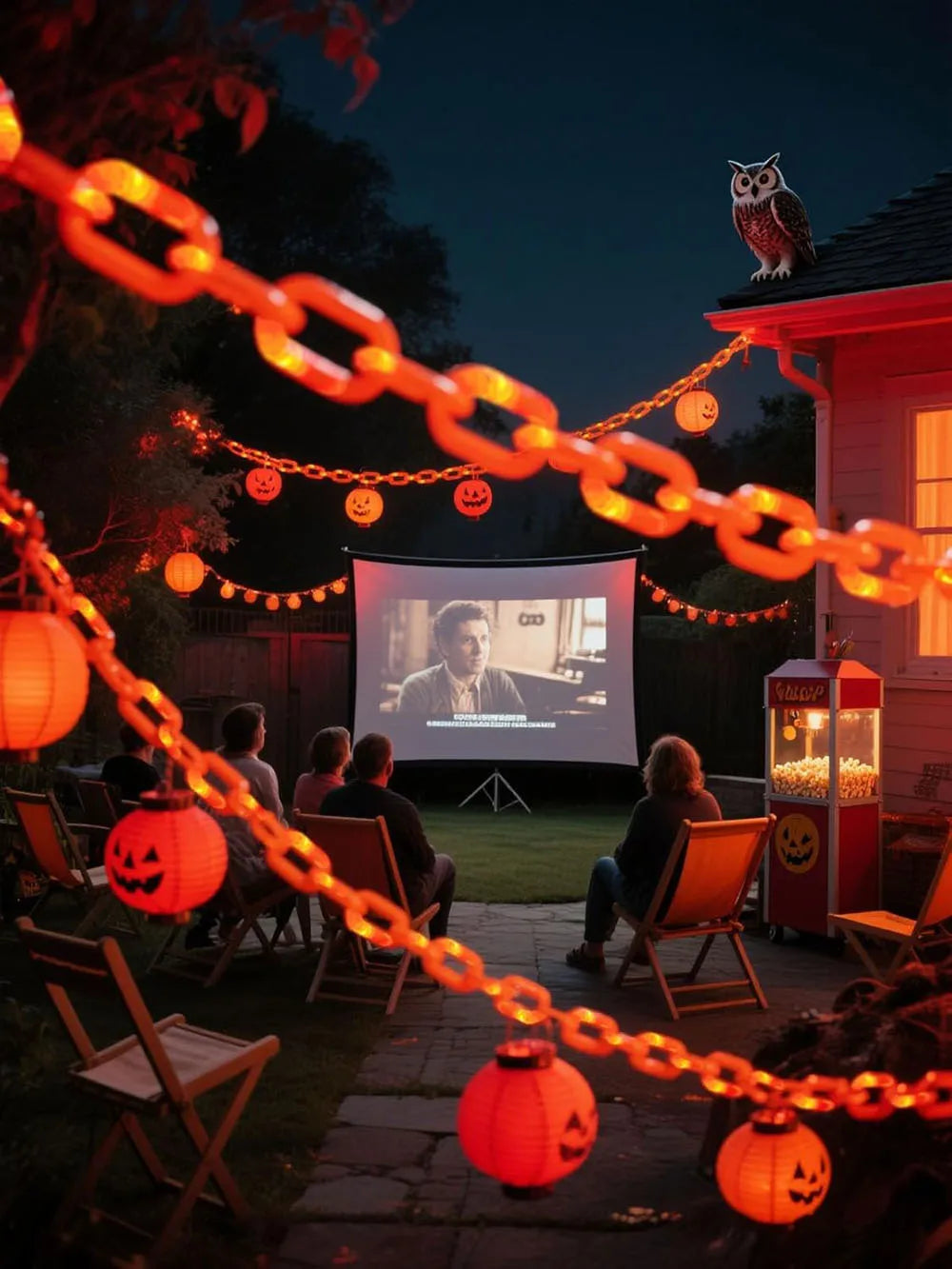 2/3M Halloween Plastic Chain Lights Props Chains with 8 Lighting Modes String Lights for Skeleton Dog Spooky Outdoor Decorations