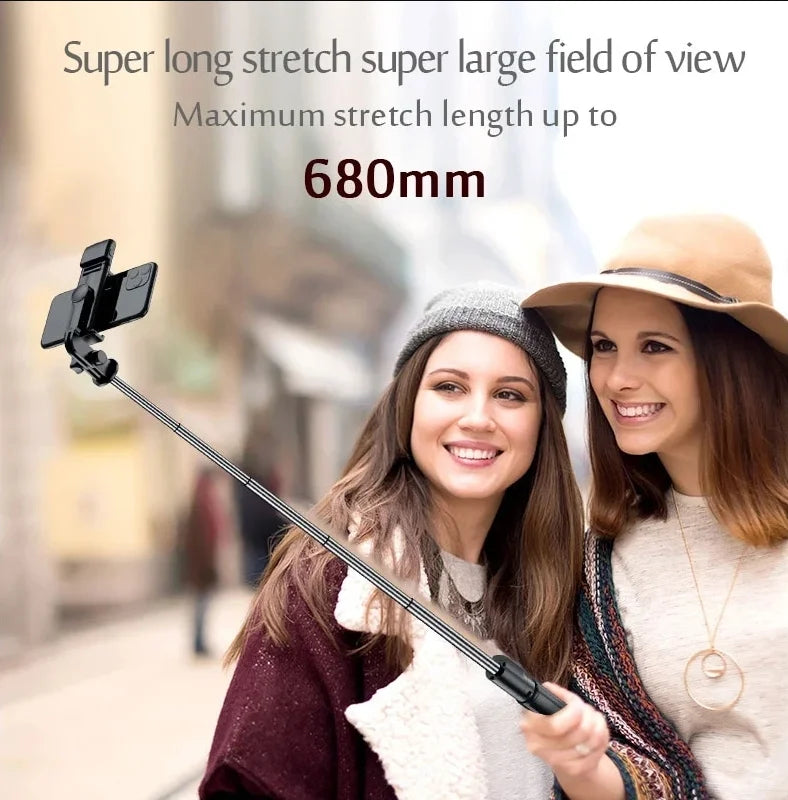 Cell Phone Selfie Stick Tripod Bluetooth Remote Wireless Selfi Stick Phone HolderStand with Beauty Fill Light for Phone