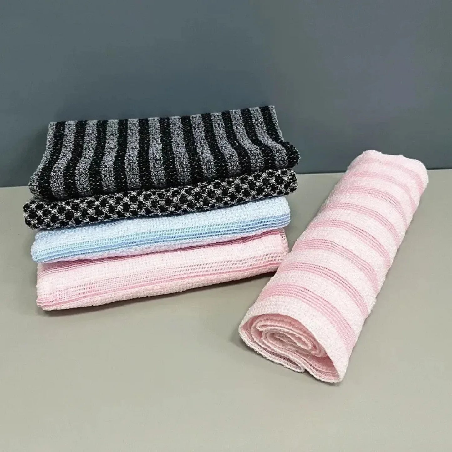Japanese Exfoliating Bath Towel Ultra-Long Shower Scrubber for Back Antibacterial Foam Washcloth Multi-Use for Shower Skincare