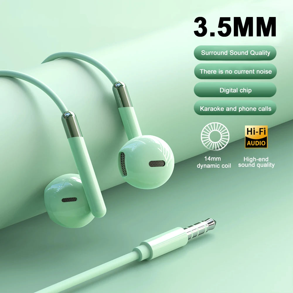 Type-C 3.5mm Jack Wired Headphones With Microphone For Samsung Galaxy S25 S24 S23 S22 S21 Ultra Note 20 10 USB-C Wired Earphones