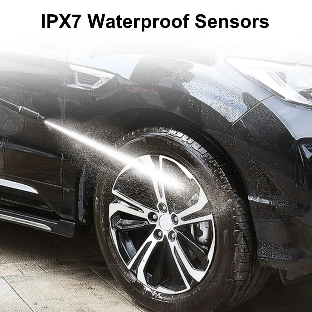 Tire Pressure Monitoring System Temperature Warning New C External Battery Version Sensors Solar TPMS Car Tyre Pressure Monitor