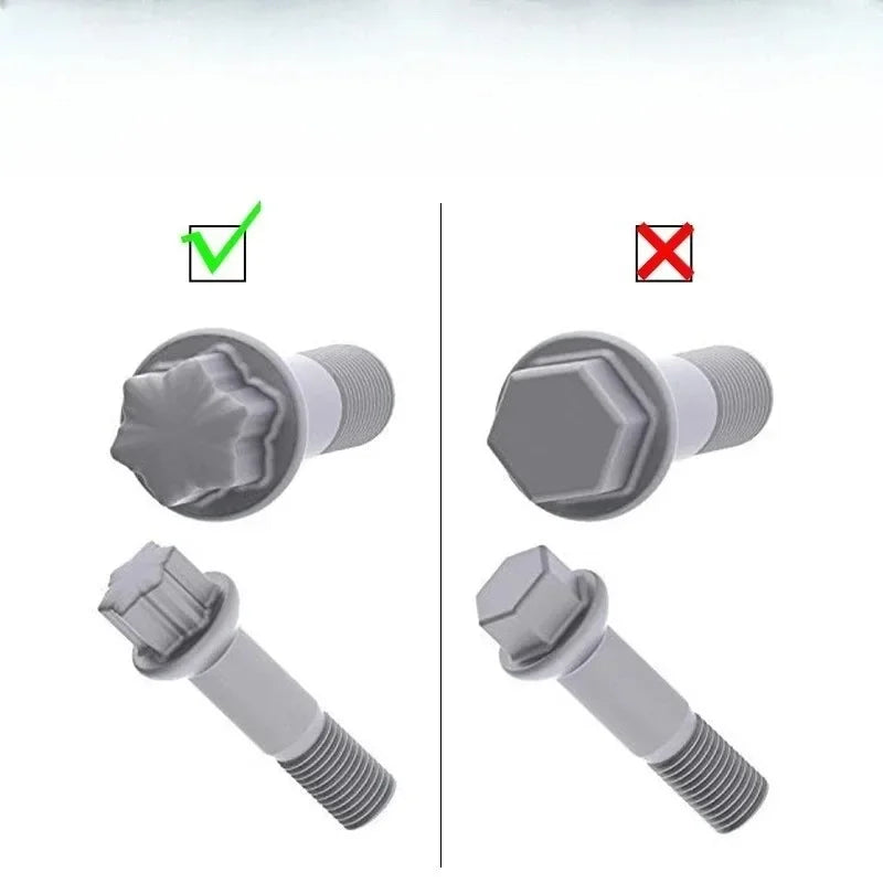 For S Series 17mm Anti-Theft Wheel Lock Nut Removal Socket Car Repair Socket Wrench Tool