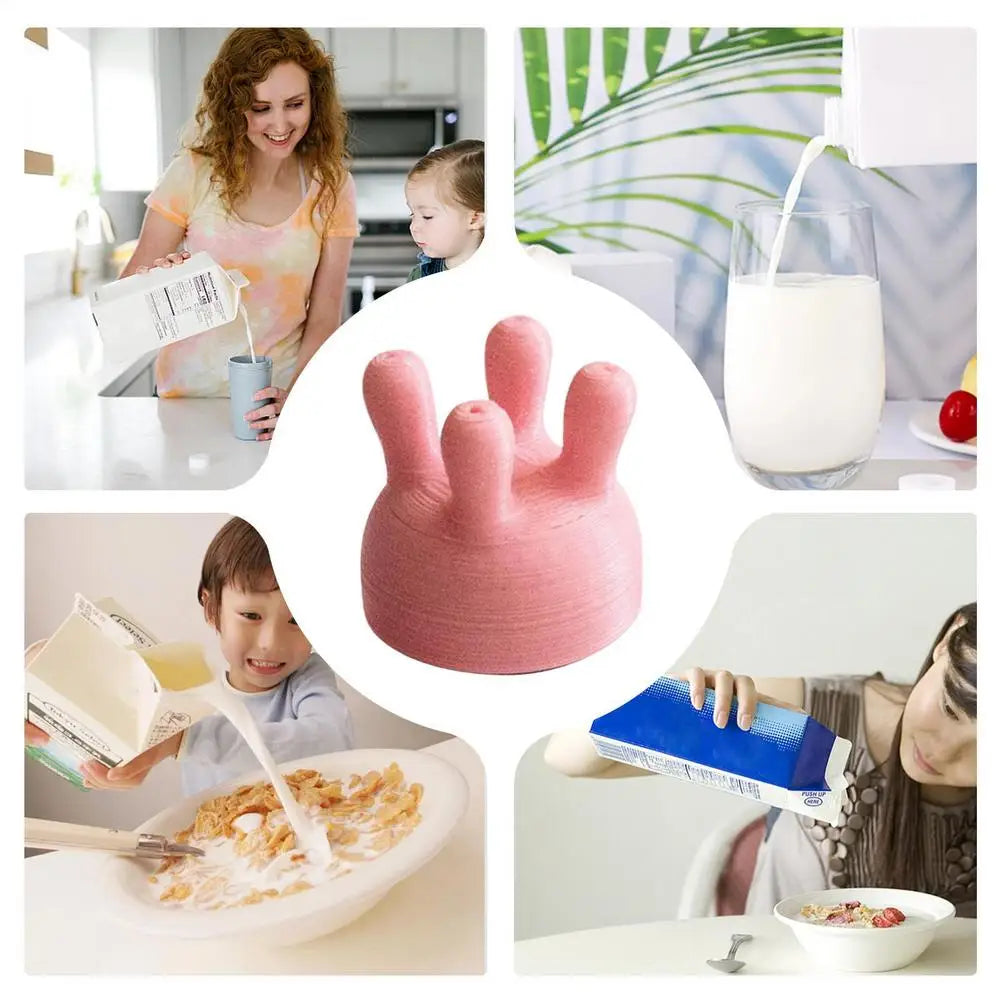 Funny Pouring Milk Bottle Cap Milk Carton Cap Milk Diverter Pour Spout Covers for Milk Bottles Pour Spout Covers for Friends
