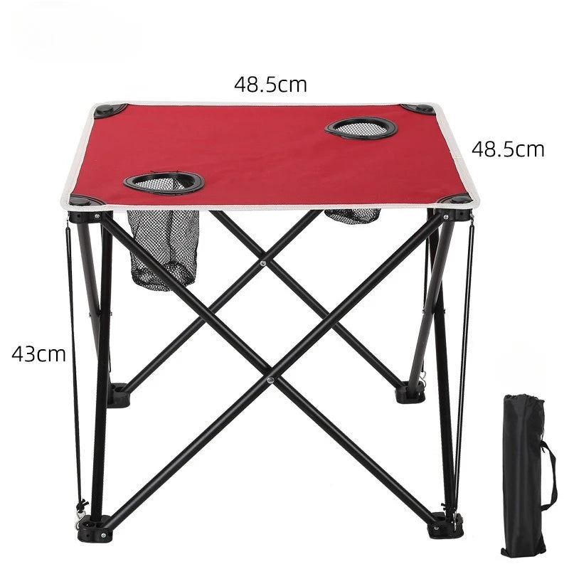 Portable Foldable Beach Table Hollow Edge Cloth Dining Table Waterproof Outdoor Camping Picnic Desk for Sand Garden