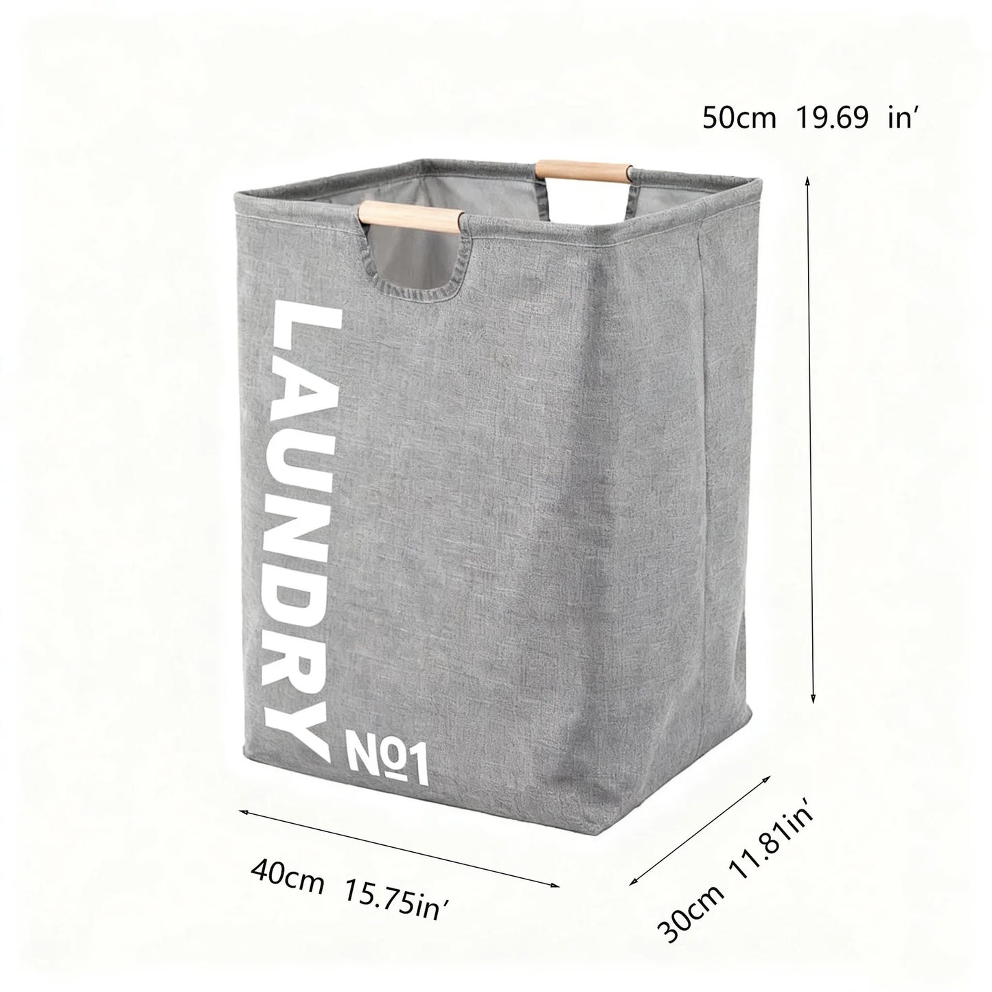 Foldable Fabric Laundry Basket with Handles Large Capacity Waterproof Storage Bin for Home and Bathroom