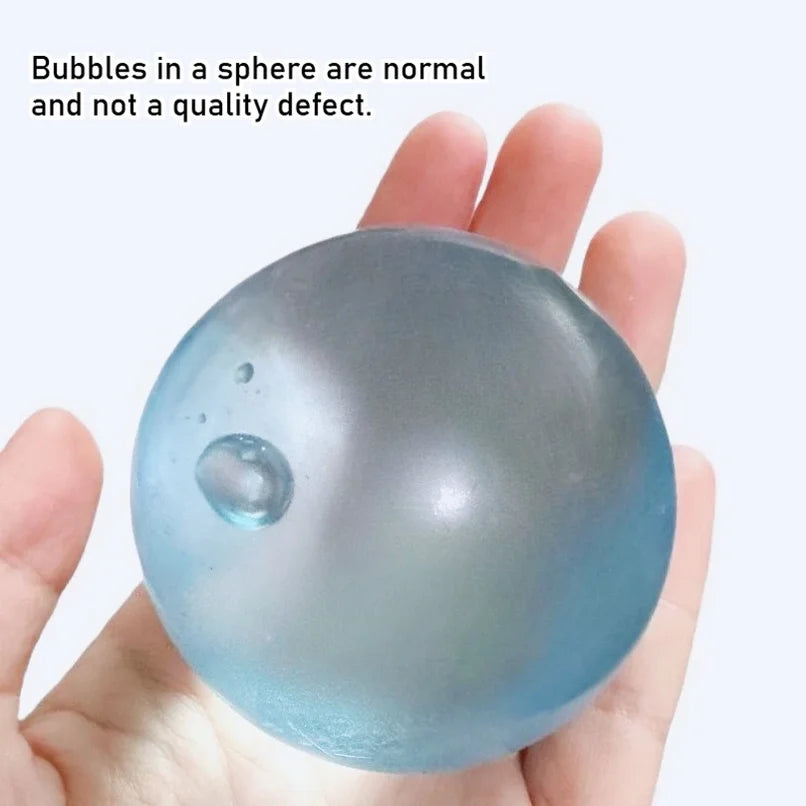 Blue Transparent Maltose Squishy Toy, Cute Mochi Soft Simulated Ball, Fast Rebound Anti Stress Fidget Decompression Toy