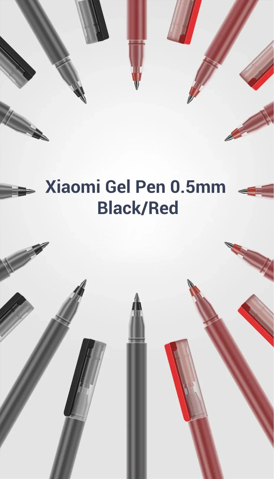Xiaomi Super Durable Writing Sign Pen 0.5mm Gel pen Signing Pens Smooth Switzerland Refill Red Black Ink Pen Ballpoint Pen