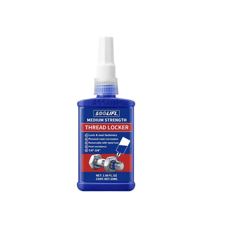 LOOLIFL, 243 Medium-Strength 10Ml-50Ml Threadlocker, Industrial Glue, Removable, Anti-Loosening, Anti-Slip, Waterproof, Rust-Proof, Oil-Resistant, Sealing Threadlocker, Removable, Stable
