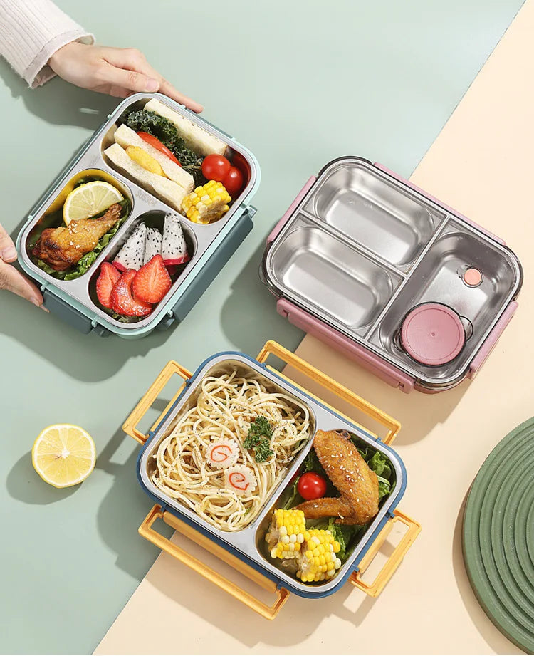 850ml Portable Lunch Boxes for Children Adults Thermo Soup Bento Box Stainless Steel Insulated Heating Food Storage Container