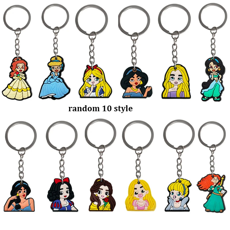 Princess Theme Party Favors Supplies Slap Bracelets Keychain Straw Stamp for Girls Birthday Decration Goodie Bag Gifts Fillers