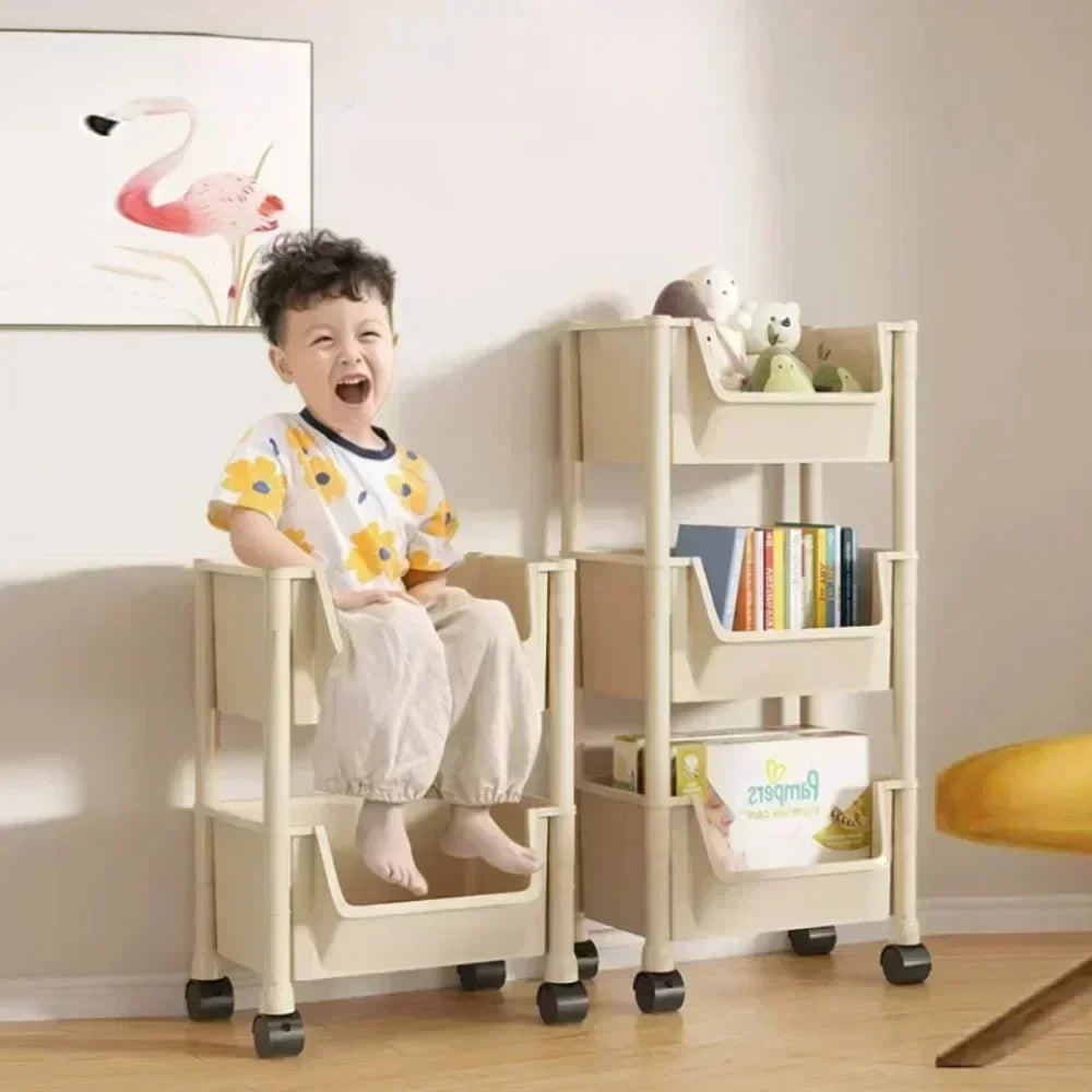 NEW Kitchen Storage Trolley Bookshelf Slit Storage Cabinet Bathroom Living Room Home Organizer Rack Kitchen Corner Narrow