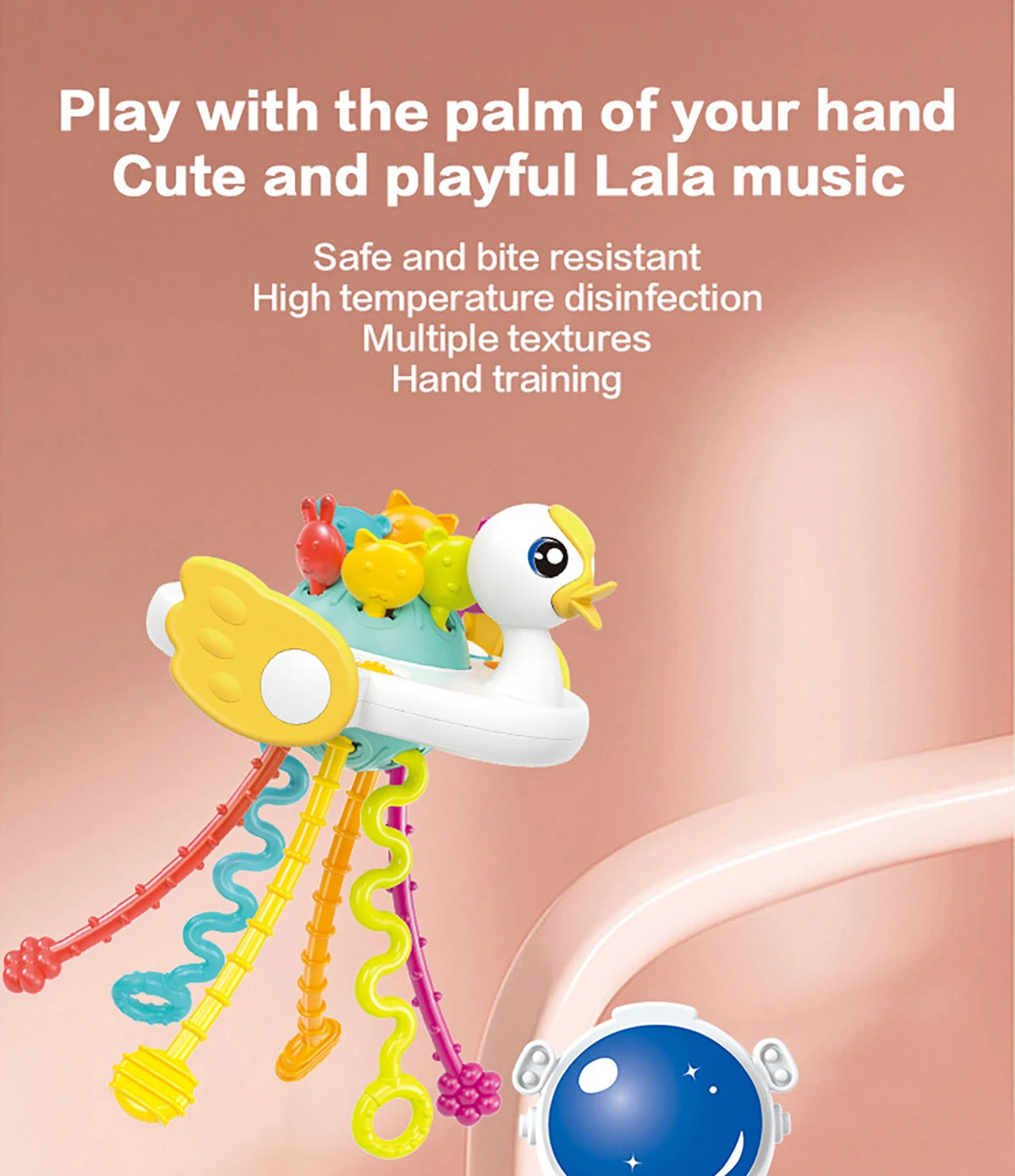 Activity Development Pull String Toys Silicone Teething Rattle Educational Learning Toy Baby Sensory Montessori Toys gift