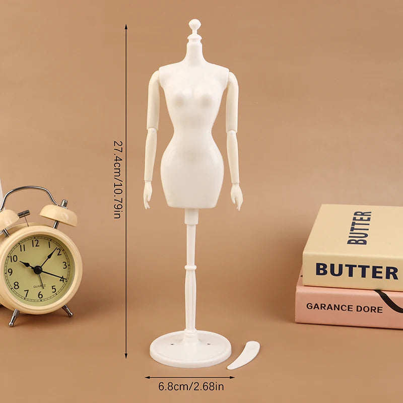 1/6 Doll Mannequin Coat Hanger Dollhouse Doll Skirt Support Wedding Mannequin Stand Humanoid Model Toy Doll Gown Display Form