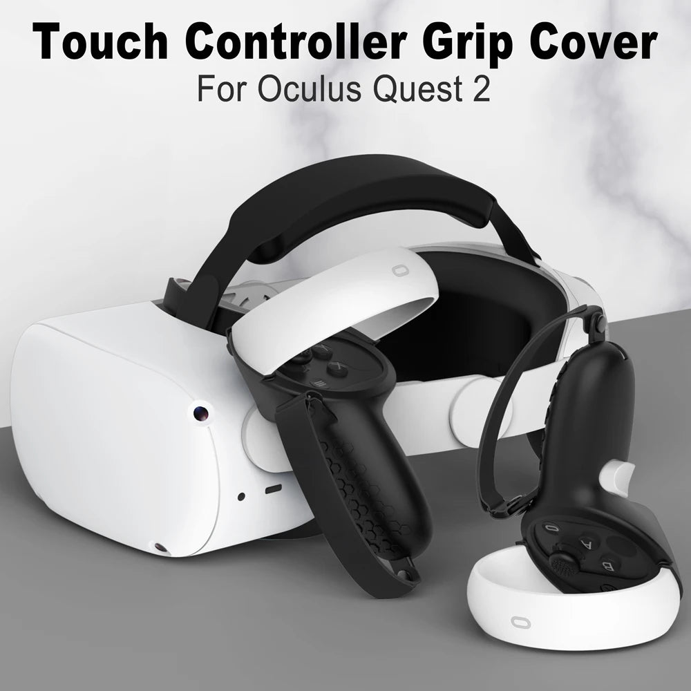 Silicone Protective Cover Shell Case For Oculus Quest 2 VR Headset Head Face Cover Eye Pad Handle Grip Button Cap VR Accessories