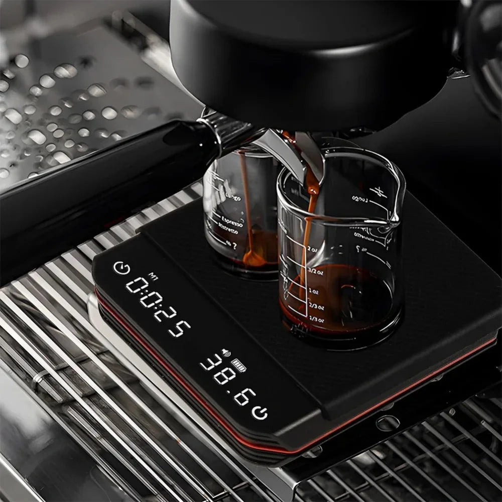 Mini Coffee Scale with Pad LED Display USB Charge Timed Portable High Precision Professional Home Kitchen Cafe CoffeeAccessories