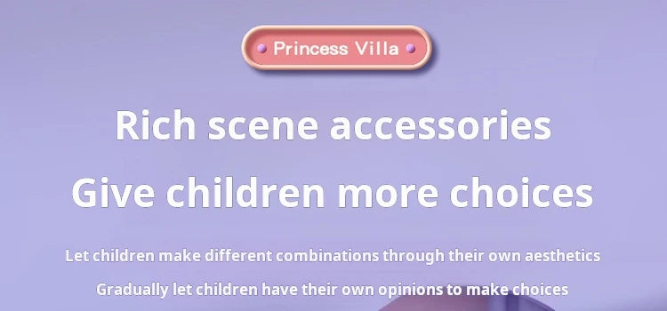 3D DIY Fantasy Princess Castle Villa Assembly Doll House Set Toys, Girls Home Toys & 3D Kids Toys