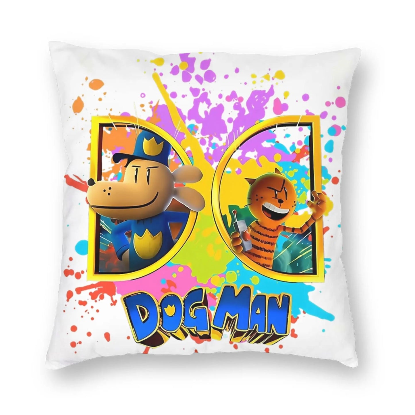 DogMan Petey the Cat x Dog Man Pillowcase Double-sided Printing Fabric Cushion Cover Decor  Pillow Case Cover Bed Zipper 40*40cm