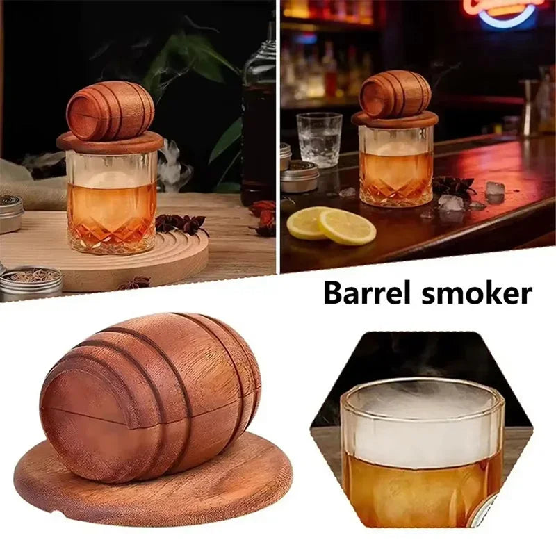 Cocktail Smoker Kit 6 Flavors Wood Chips Wooden Smoked Hood Drink Infuser Old Fashioned Bourbon Whiskey Bar Tools For Home Bar