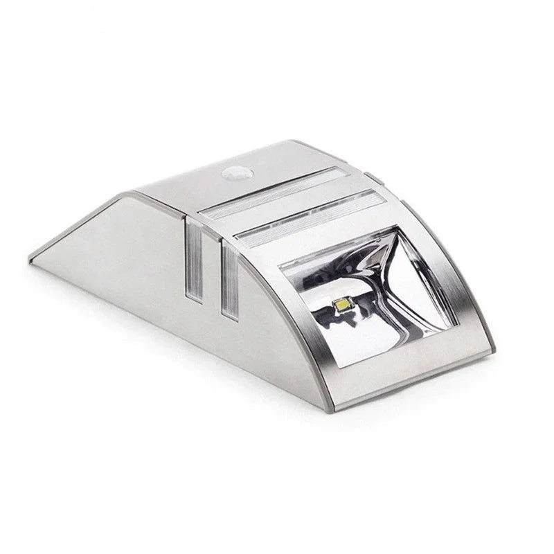 Garden Villa Solar Wall Light PIR Human Body Induction Stainless Steel LED Outdoor Waterproof Landscape Lighting  Clearance