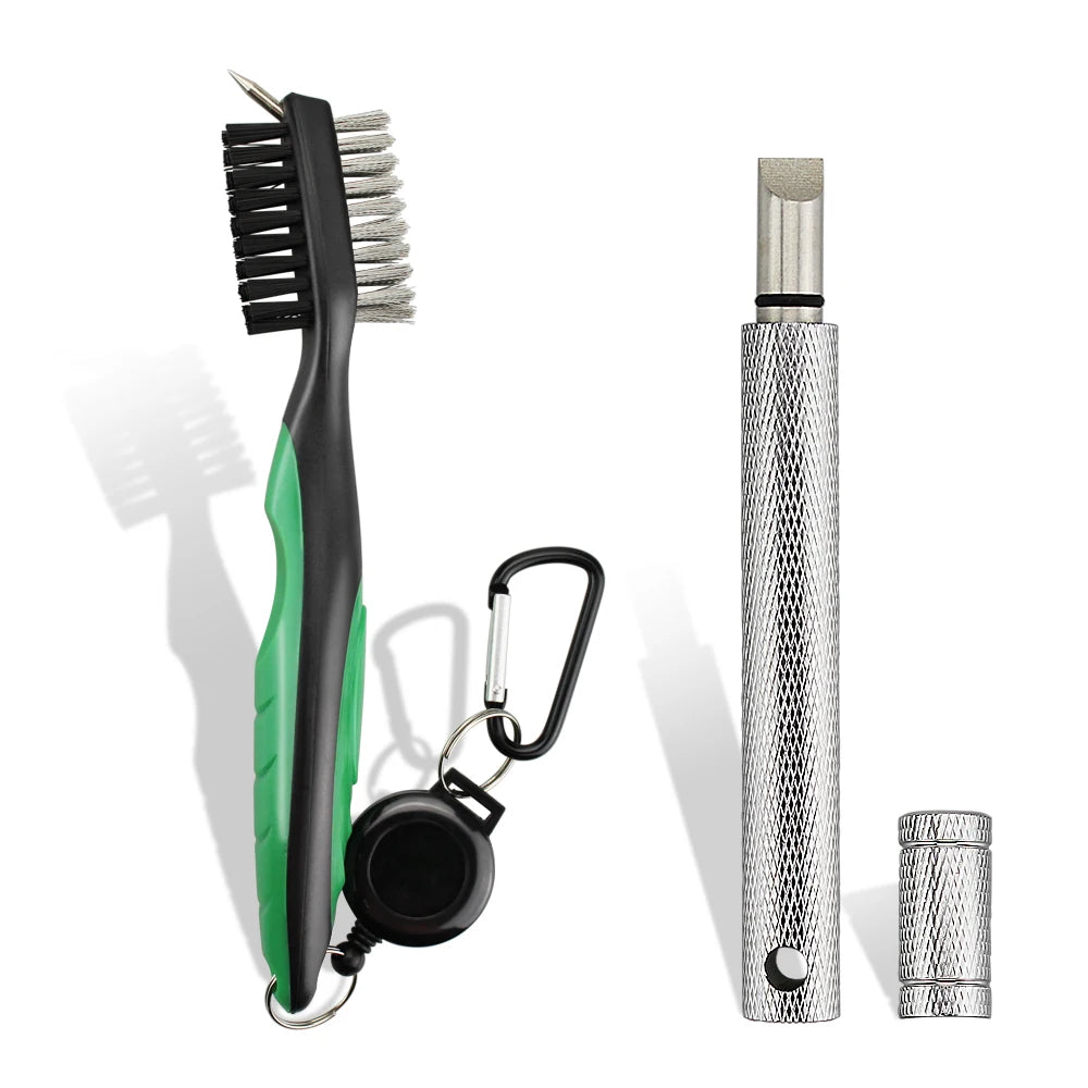 2Pcs/Set Golf Club Brush Golf Club Sharpener Grooving Tool Golf Putter Wedge Ball Groove Cleaner Kit Cleaning Tool  Accessories