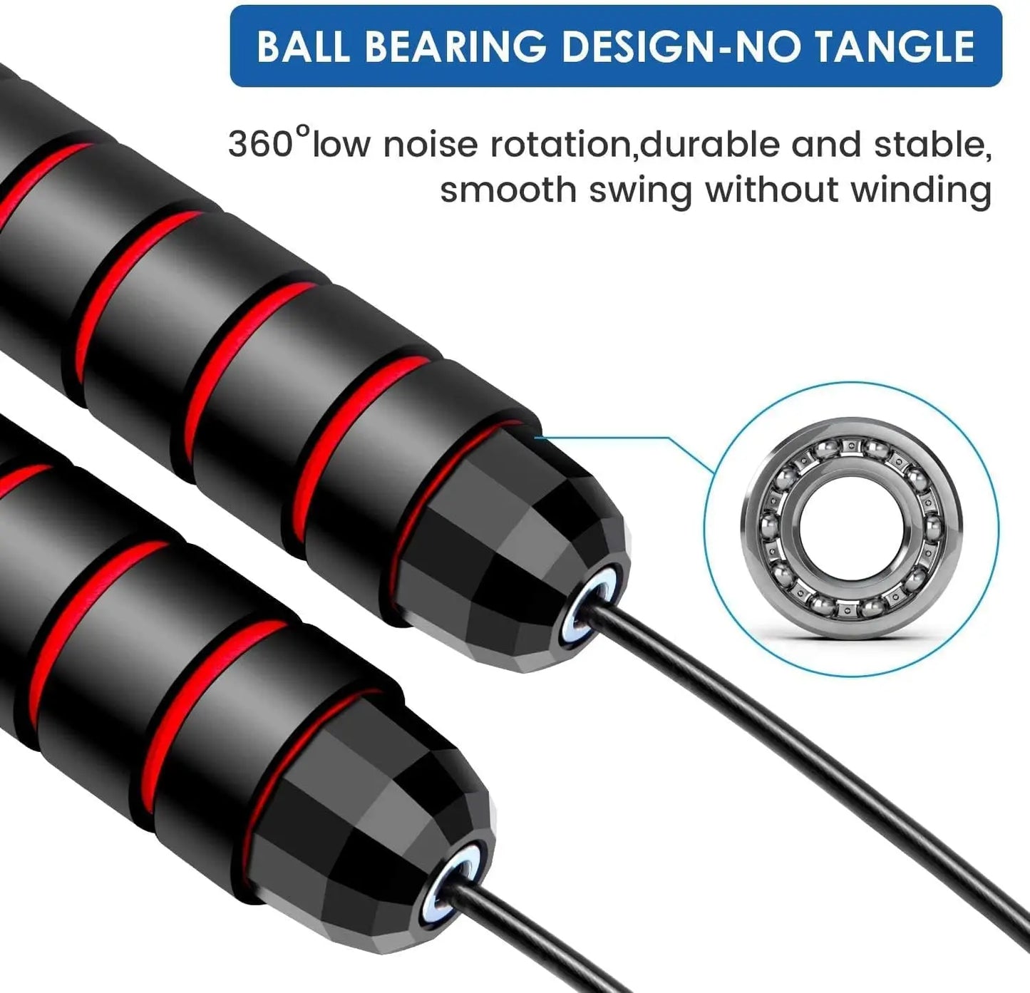 The New Jump Rope Steel Wire Skipping Exercise Adjustable Jumping Fitness Workout Training Home Sport Equipment Tangle-Free