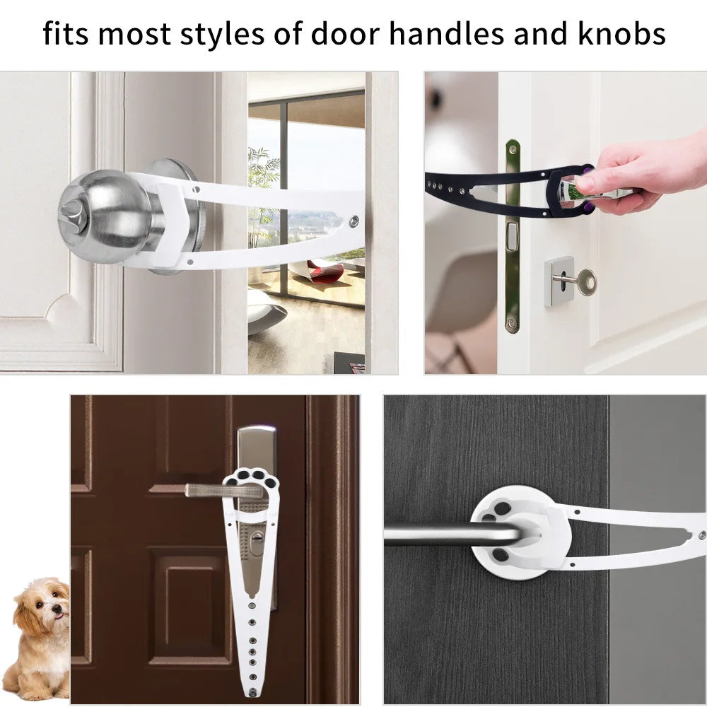 Cat Door Holder Latch Adjustable Dog Door Stopper Elastic Gate Lock Flex Latch Strap Keep Dog Out From Entering Pet Gate Supply