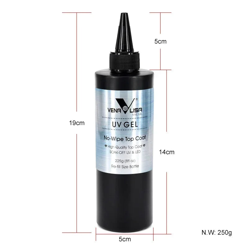 Venalisa TPO FREE225g Super Quality Refill Gel Nail Art Soak Off UV/LED No Wipe Top Coat Base Coat Without Sticky Layer Top Coat